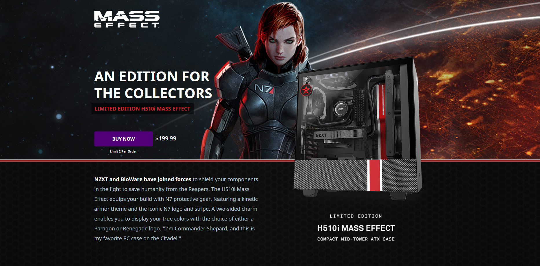 NZXT H510i Mass Effect Limited Edition (CA-H510B-ME) giới thiệu